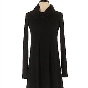 Socialite Black Long Sleeve Turtleneck Dress